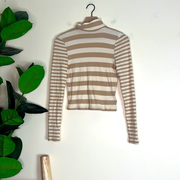 Madewell Brightside Finerib Cropped Turtleneck Matchstick Size‎ Medium - Picture 4 of 7